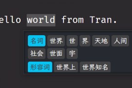 跨平台简洁快速的划词翻译工具 Tran v0.2.7 便携版